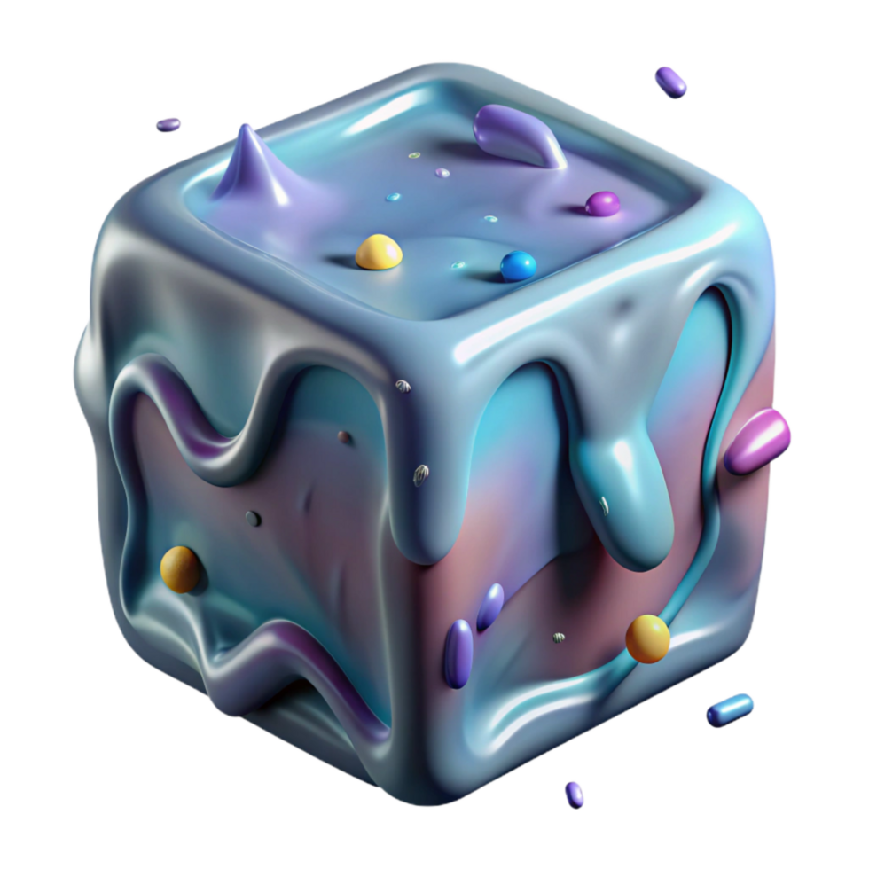 beautiful minimalist Melting Ice Cube Close Up Transparent high resolution png