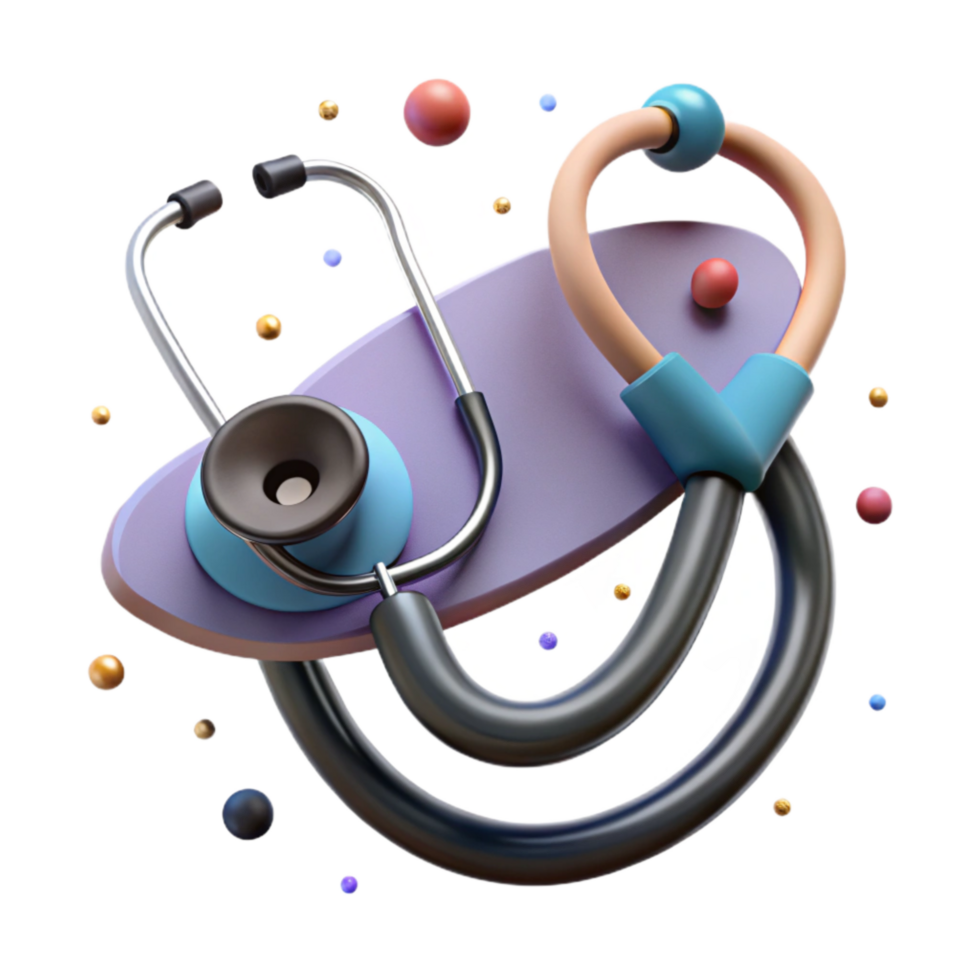 dramatic classic Stethoscope Close Up Front View Isolated authentic png