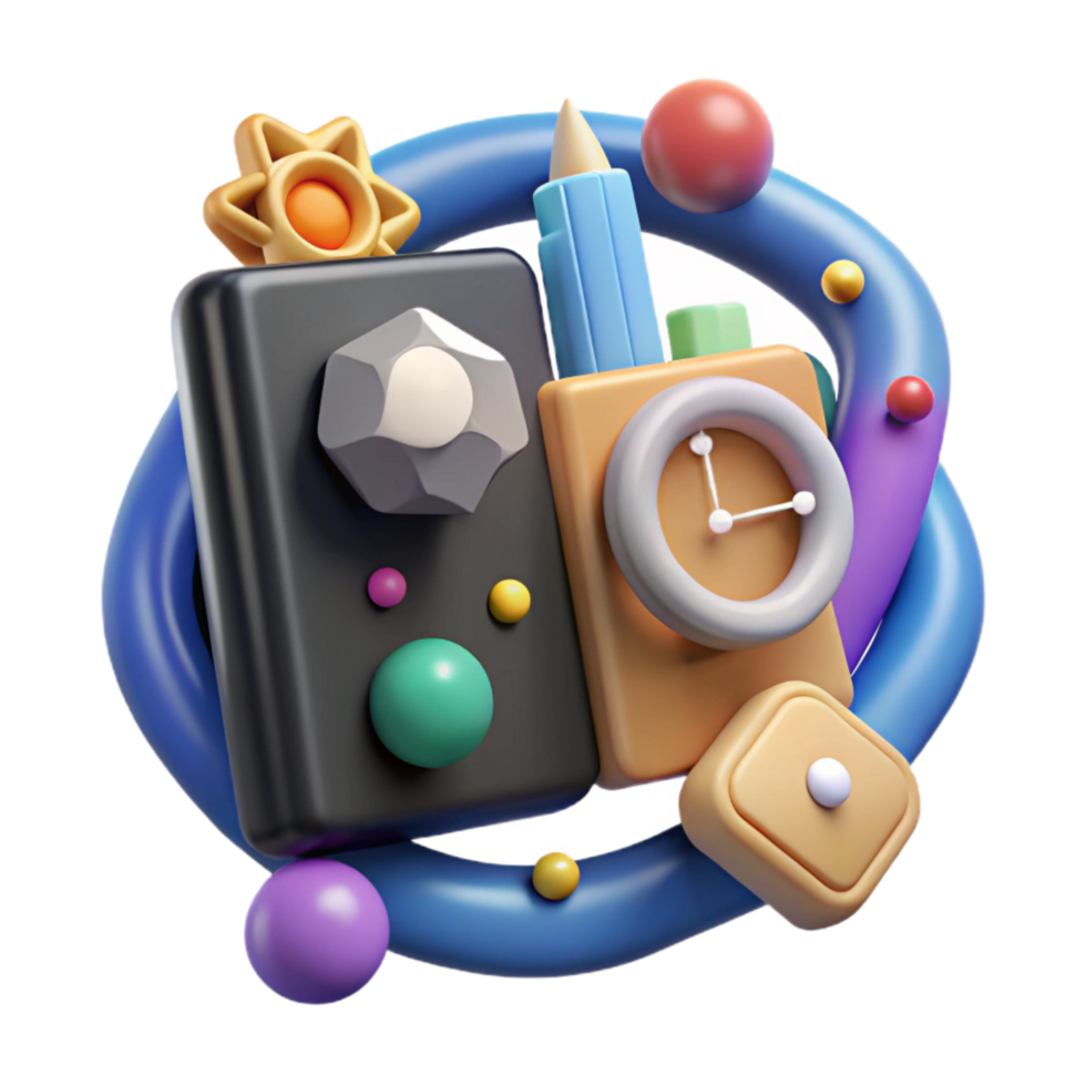 vibrant abstract Quantum Measurement Icon Cutout on White professional png