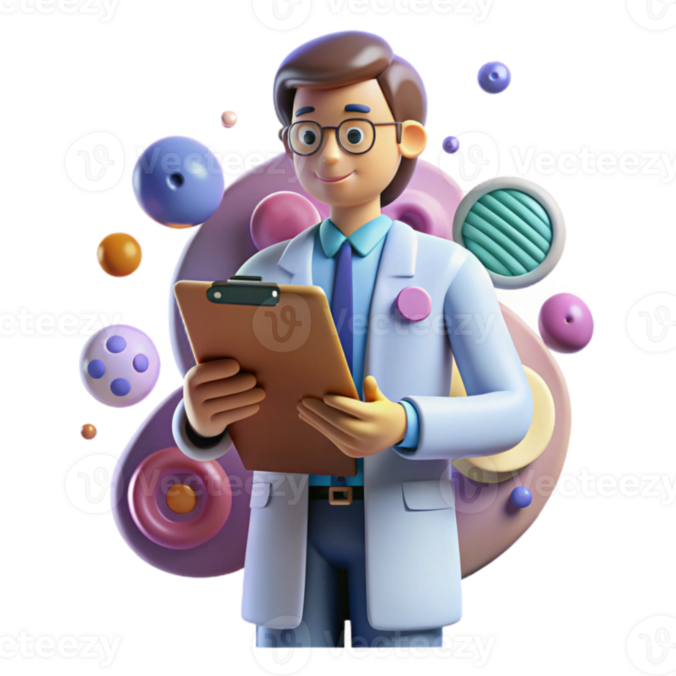 magnificent traditional Doctor with Patient Chart Isolated Background original png
