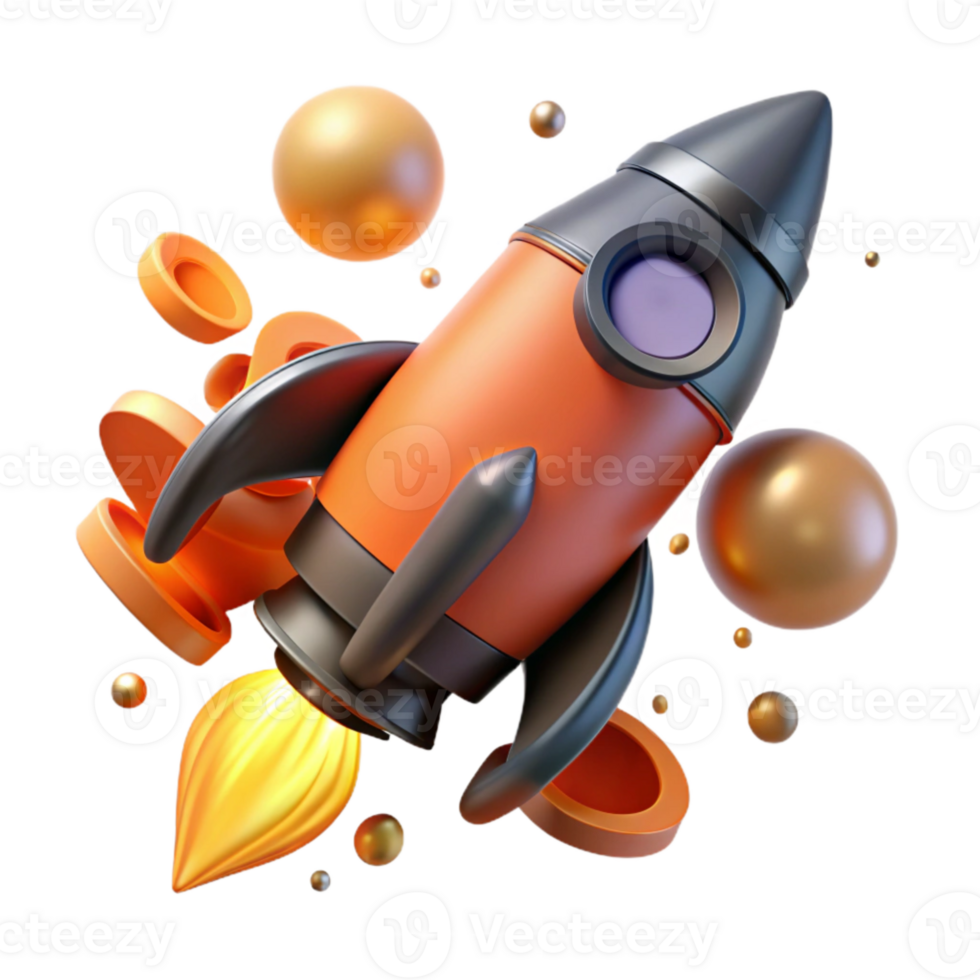 beautiful creative Rocket Engine Nozzle Firing Brightly Cutout authentic png