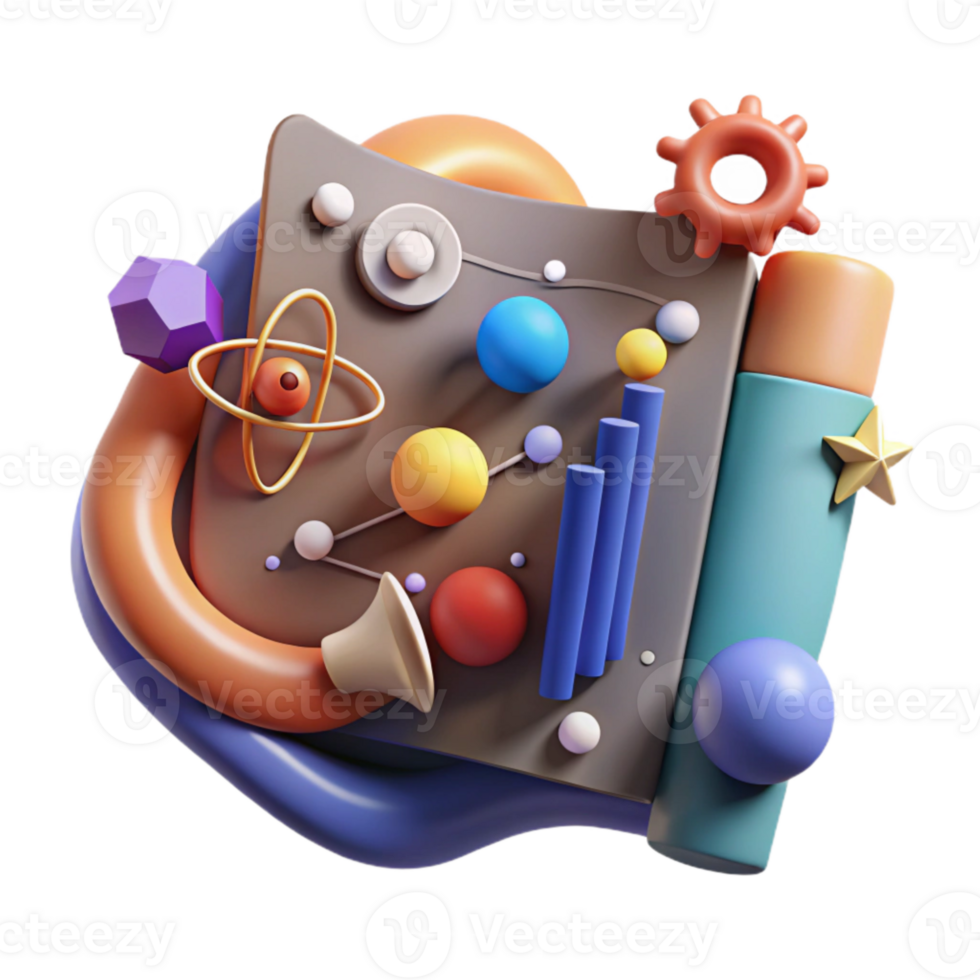 vibrant abstract Quantum Mechanics Formula Diagram Cutout professional png