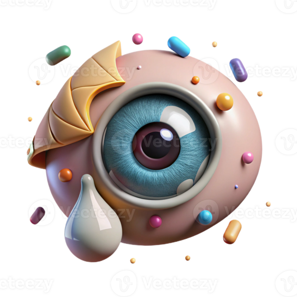 beautiful artistic Close Up of Eye with Tear Rolling Down Cutout png