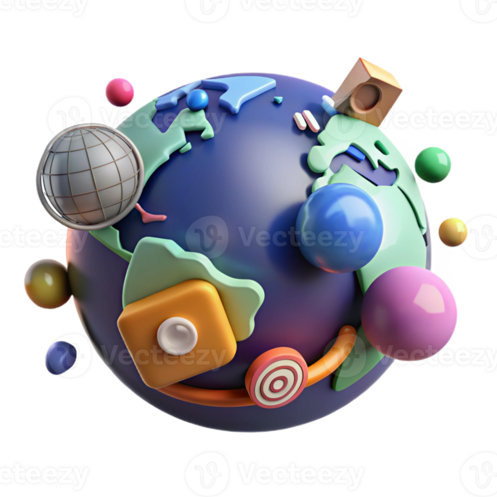 magnificent creative Social Media Global Reach Icon Isolated World Map original png