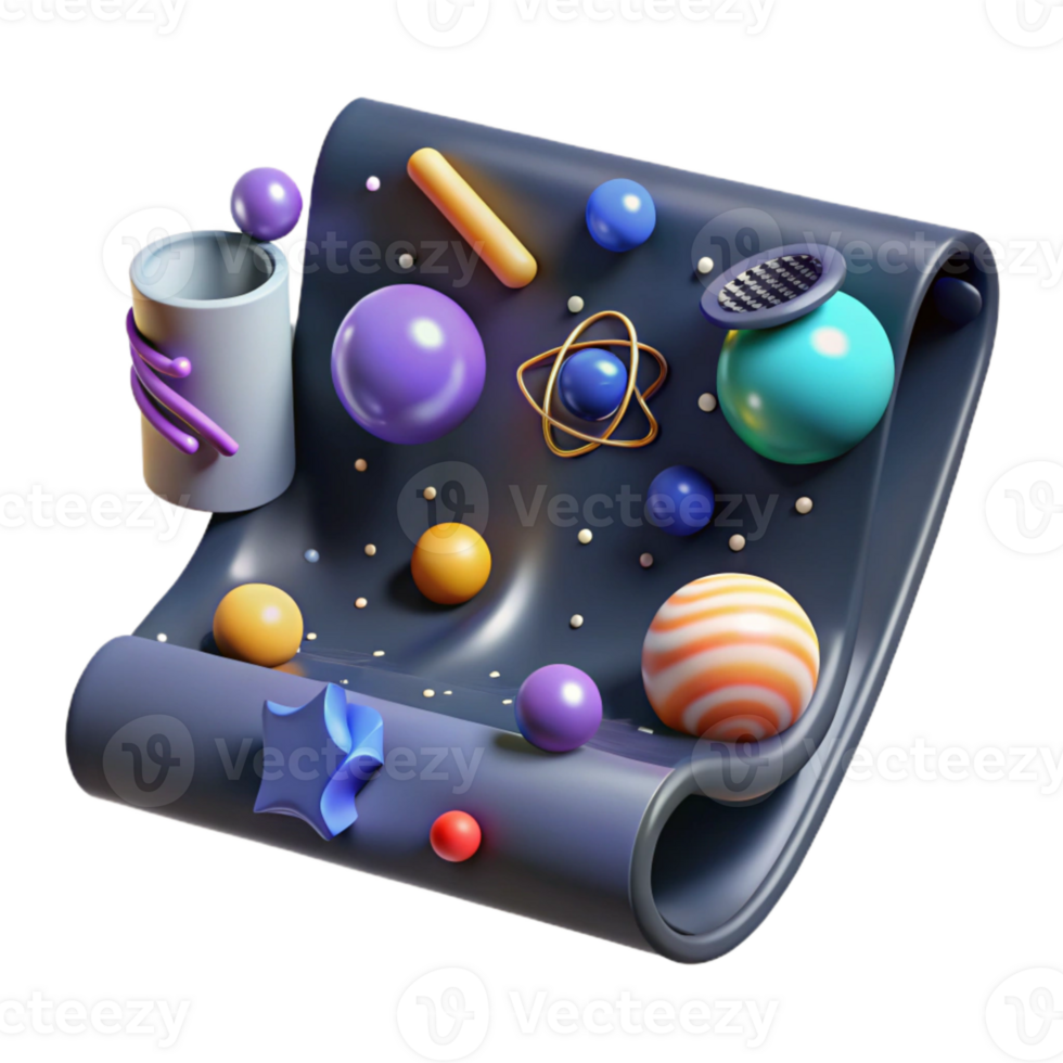 elegant artistic Quantum Mechanics Formula Visualization Transparent Element genuine png