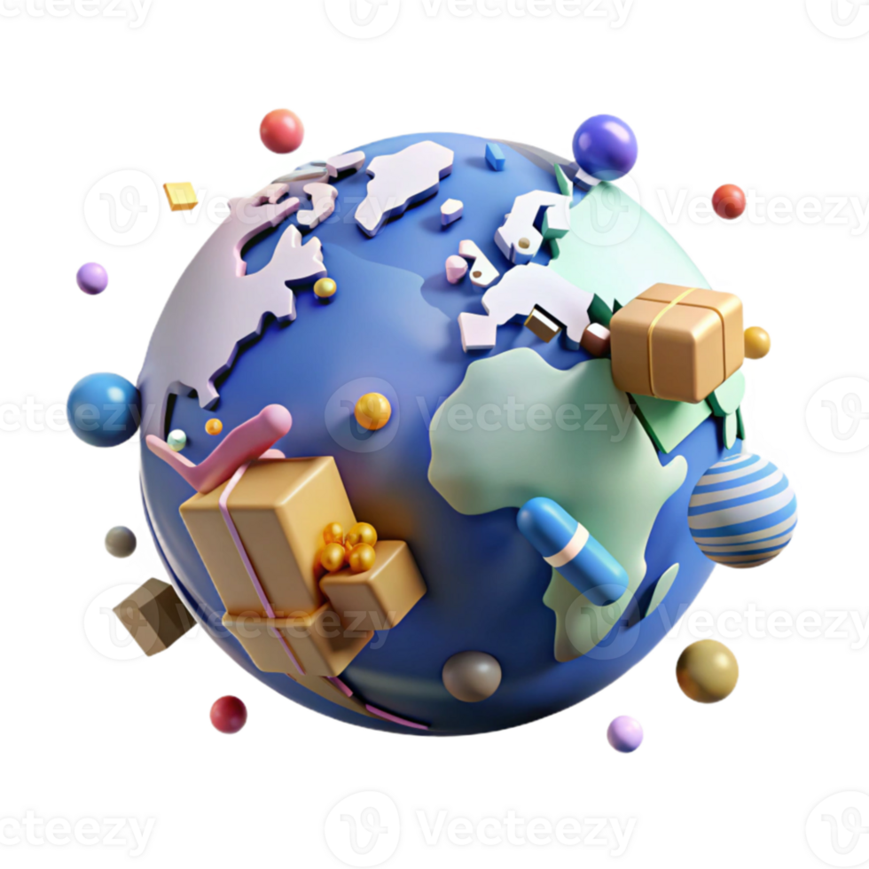 wonderful minimalist World Map with Country Borders Highlighted Transparent png