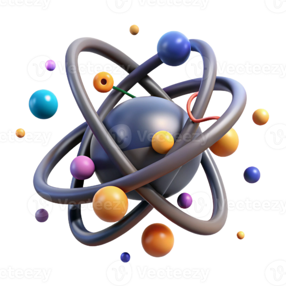 wonderful modern Atom Splitting Nuclear Fission Illustration Element high quality png