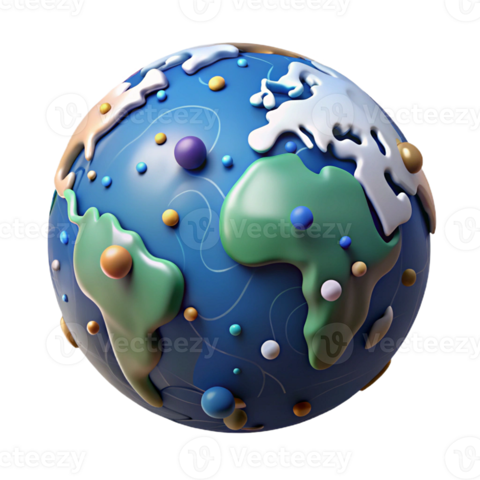extraordinary rustic World Globe with Oceans Labeled Isolated original png