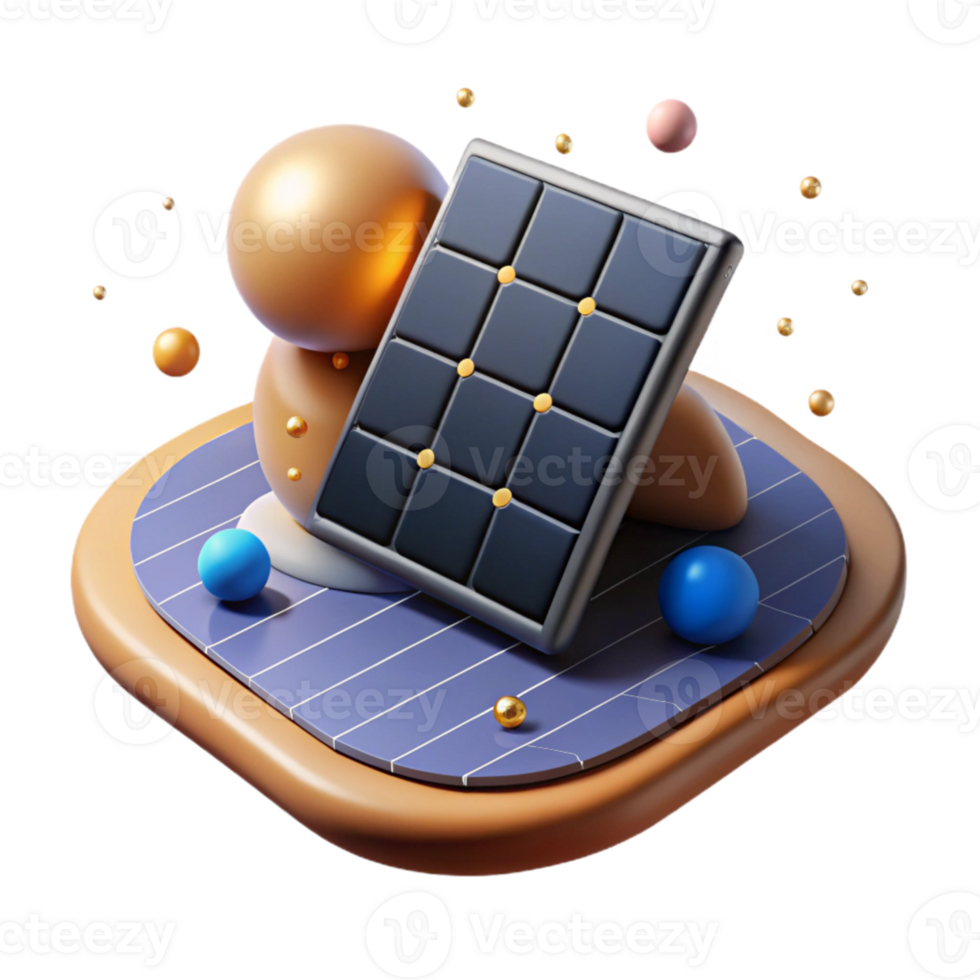dramatic contemporary Solar Cell Microscopic View Isolated original png