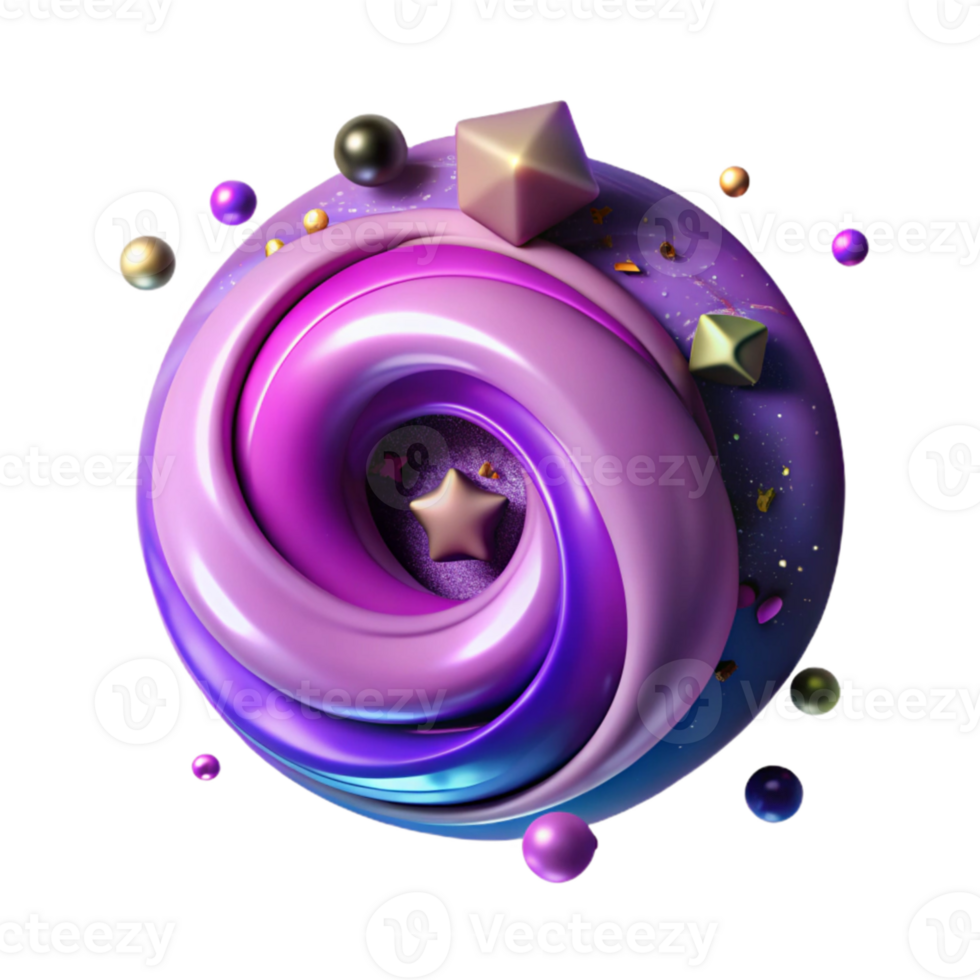 extraordinary vintage Nebula Swirl Purple and Pink Transparent Element authentic png