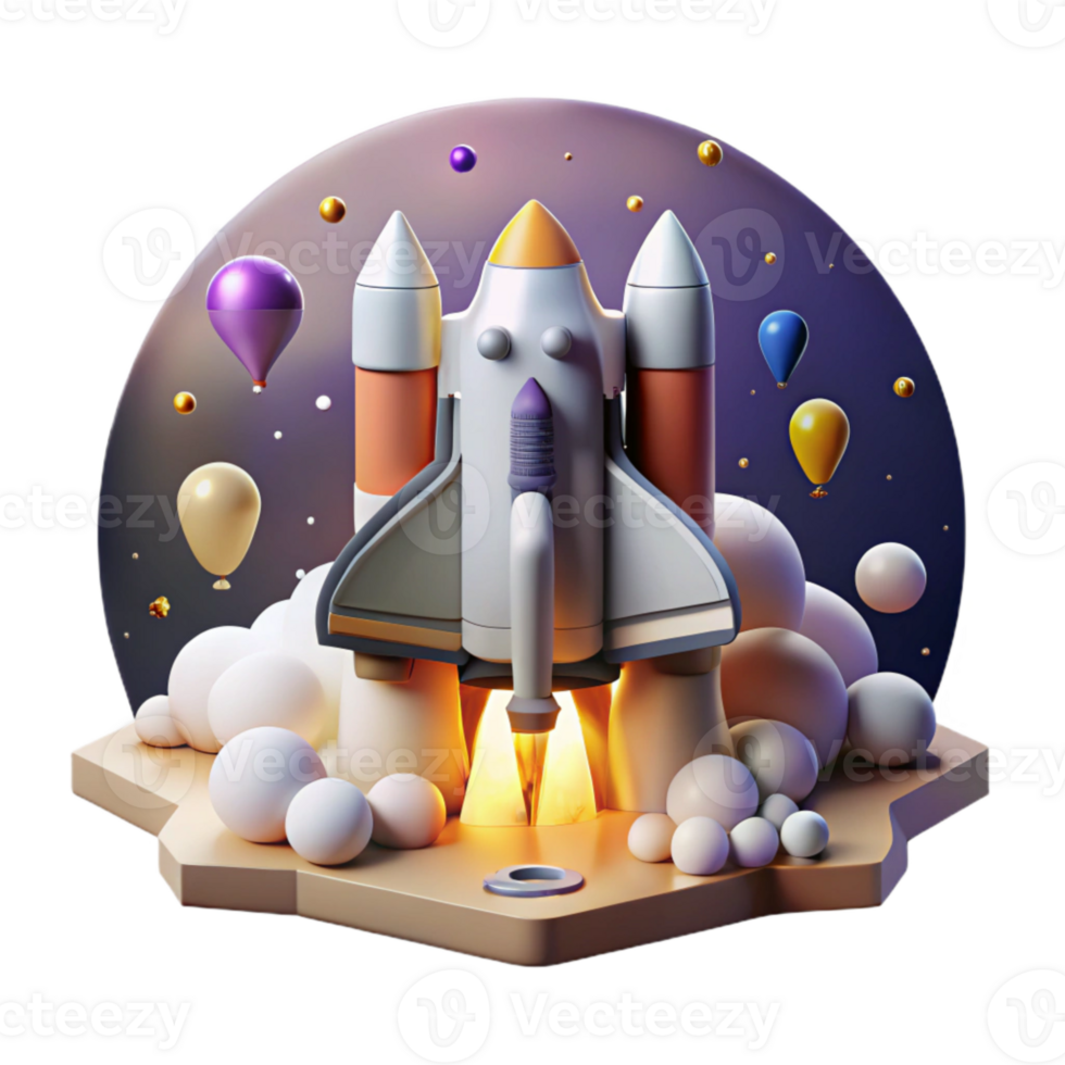 elegant rustic Space Shuttle Launch View Transparent Background Cutout high quality png