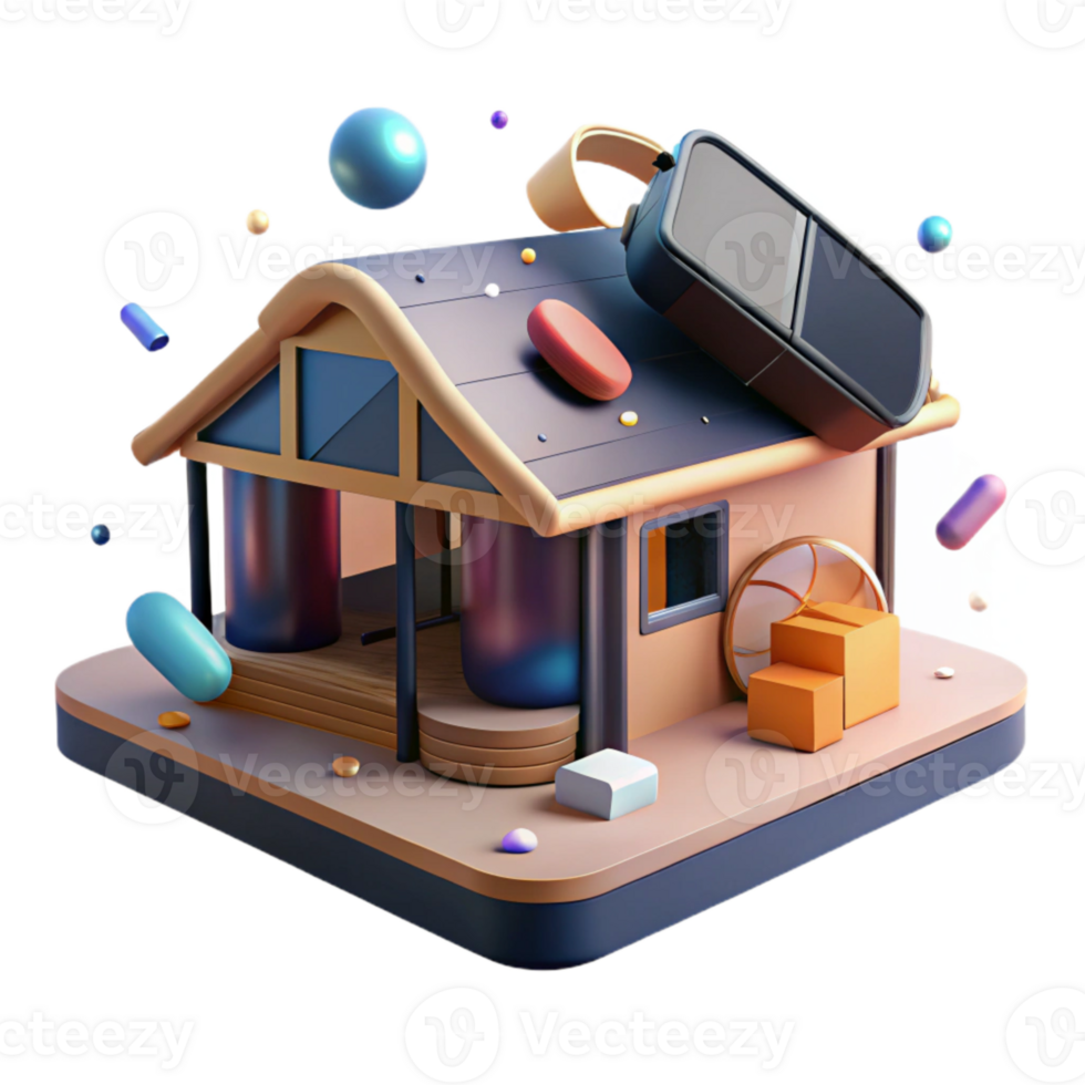 wonderful rustic Virtual Reality Architectural Visualization Building Design Cutout exclusive png