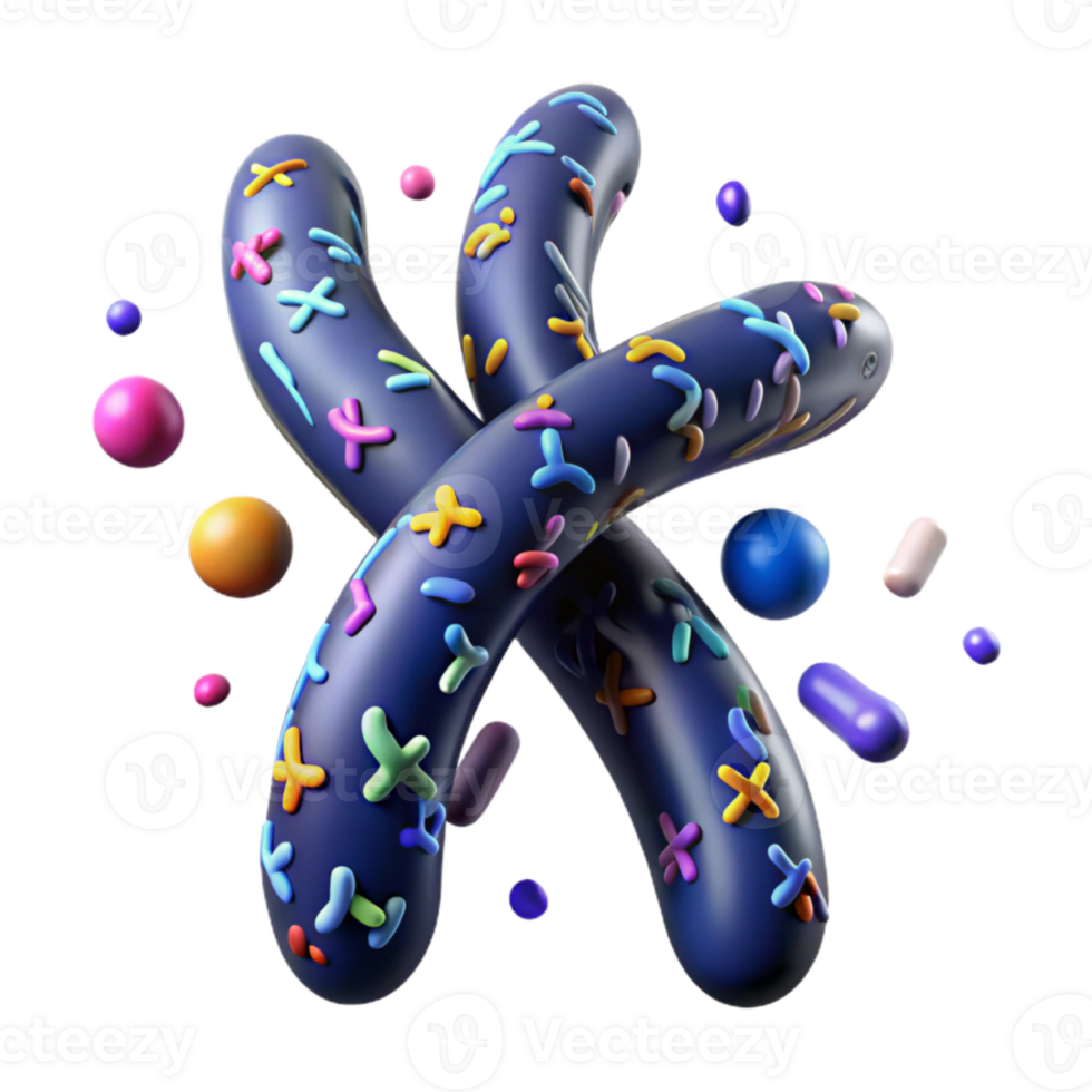 serene abstract Human Chromosome Painting Technique Illustration Transparent high resolution png