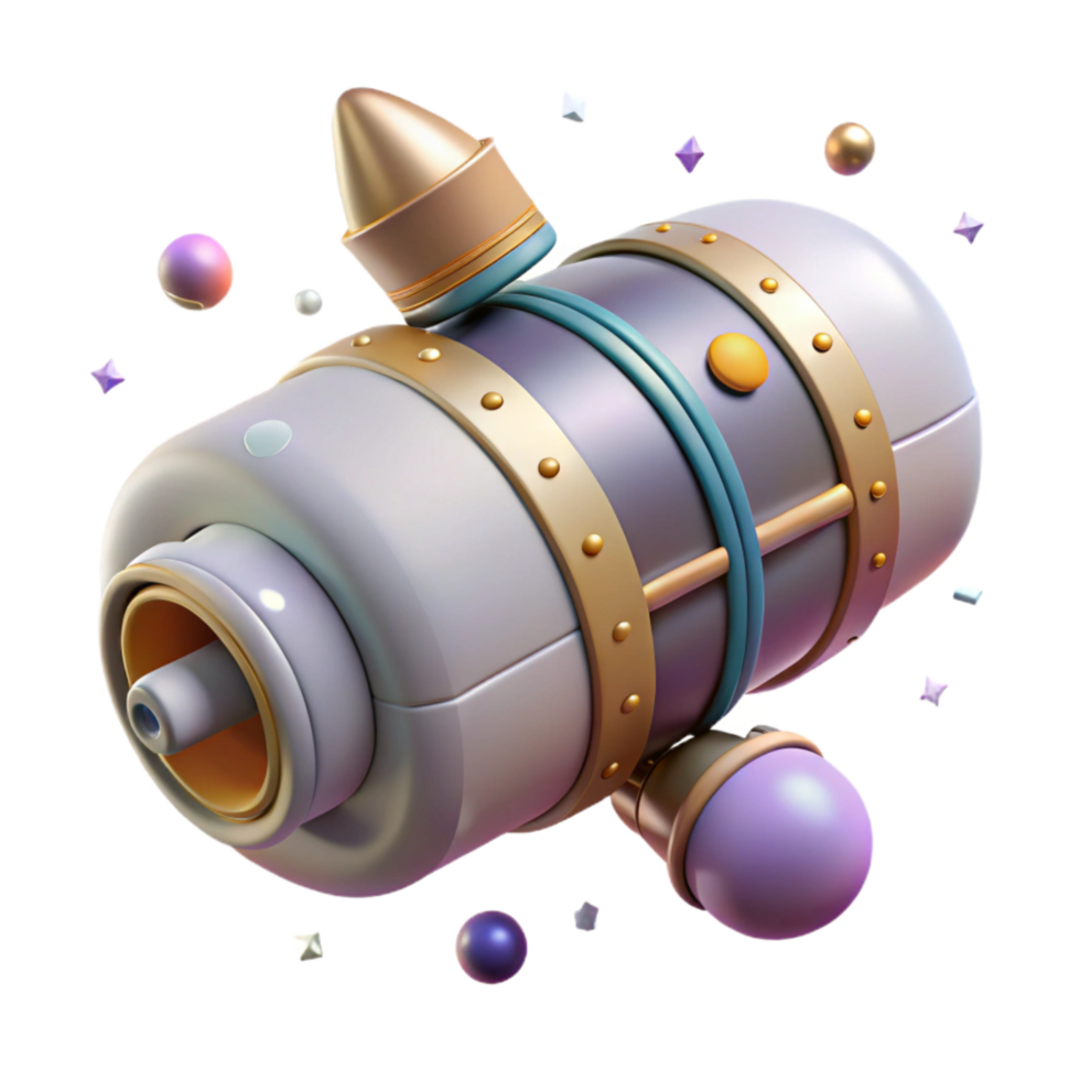 magnificent traditional Space Station Module Cylindrical Gray Transparent Background high quality png