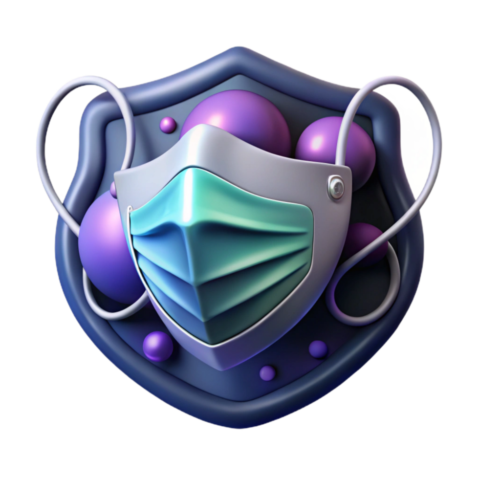 extraordinary creative Surgical Mask with Shield Isolated Element premium png