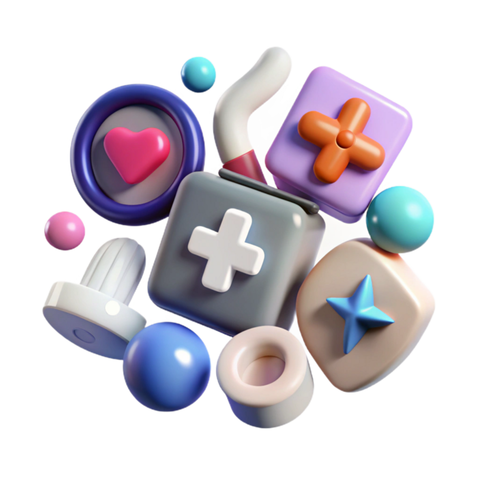 impressive modern Medical Icon Set with Symbols Isolated premium png