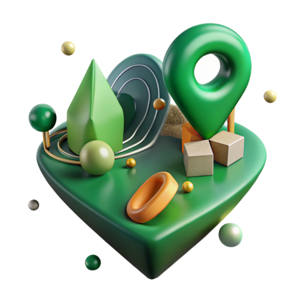 stunning traditional Conceptual Illustration of Choice Point Green Isolated authentic png