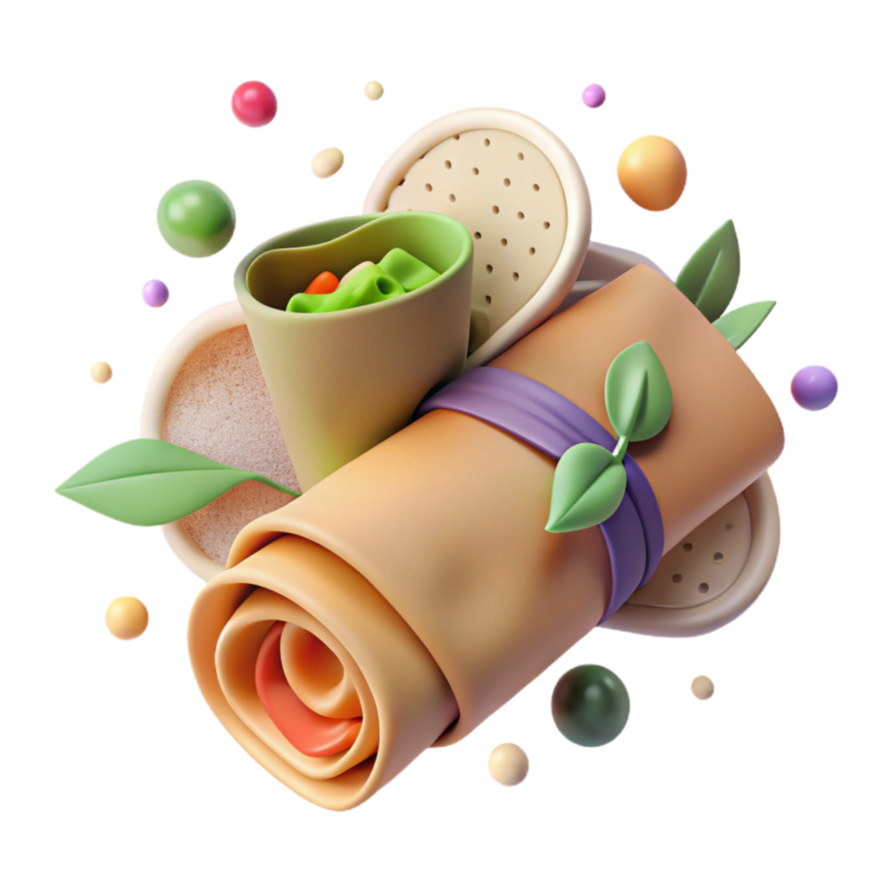 wonderful artistic Biodegradable Food Wrap Clear Color Cutout premium png