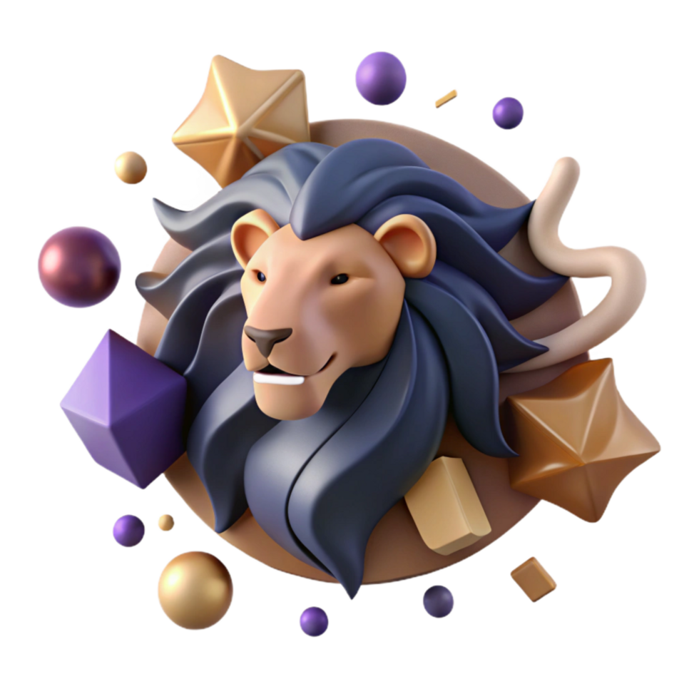 magnificent creative Abstract Courage Symbol Lion Design Transparent Background original png