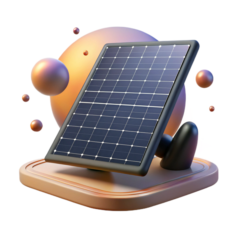 elegant rustic Solar Panel Array Sunset Silhouette authentic png