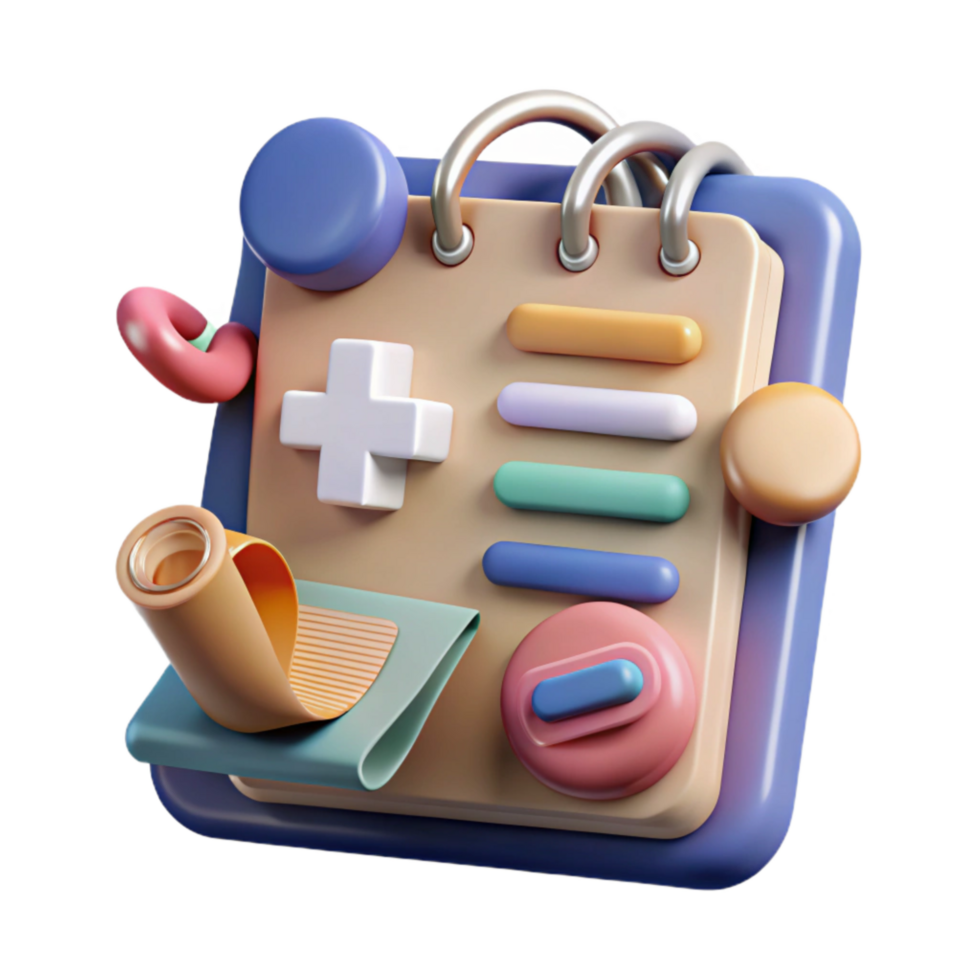 impressive modern Medical Chart Icon 3d Design Cutout authentic png