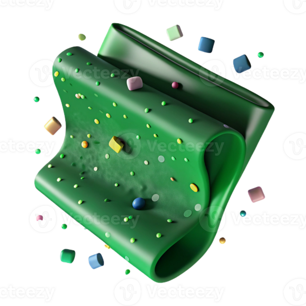 stunning artistic Green Nanoscale Texture Cutout with White Border authentic png