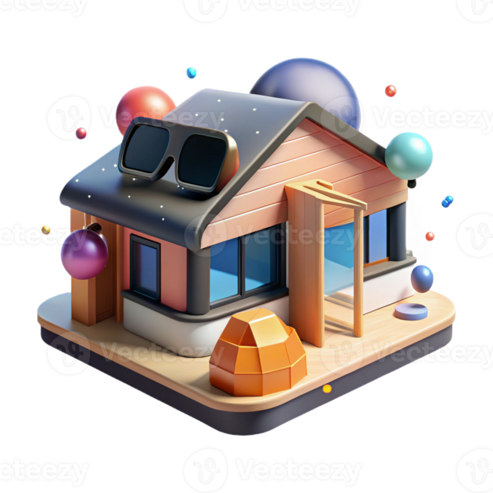 impressive vintage Virtual Reality Architectural Visualization Building Design Cutout high resolution png
