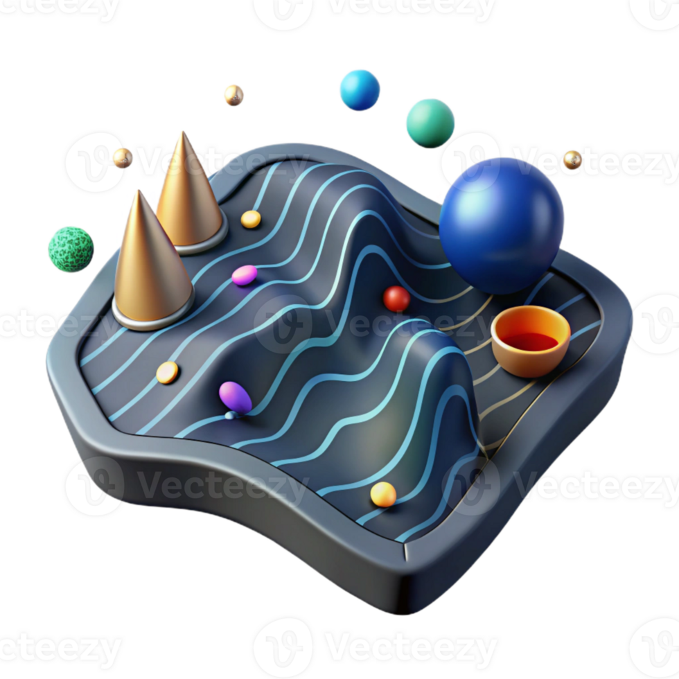 serene creative Deep Sea Mapping Sonar Cutout on Transparent Background high resolution png