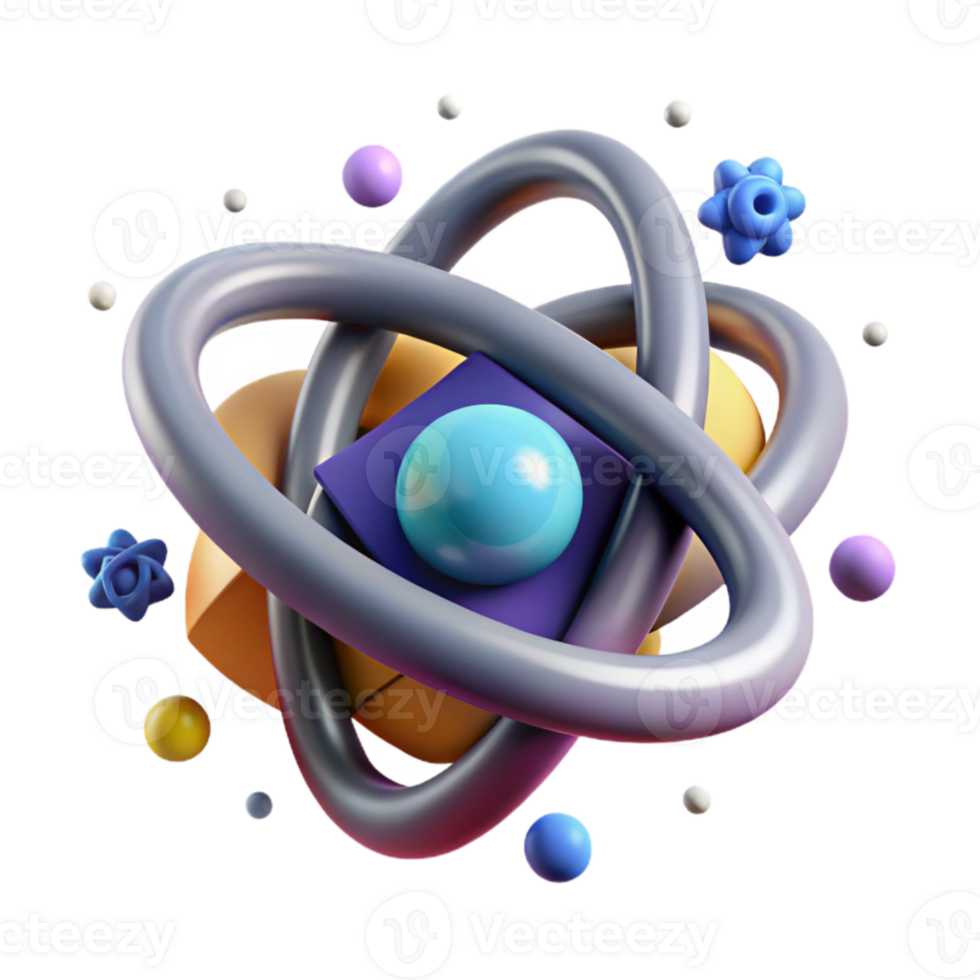 extraordinary artistic Quantum Entanglement Icon Cutout on White authentic png