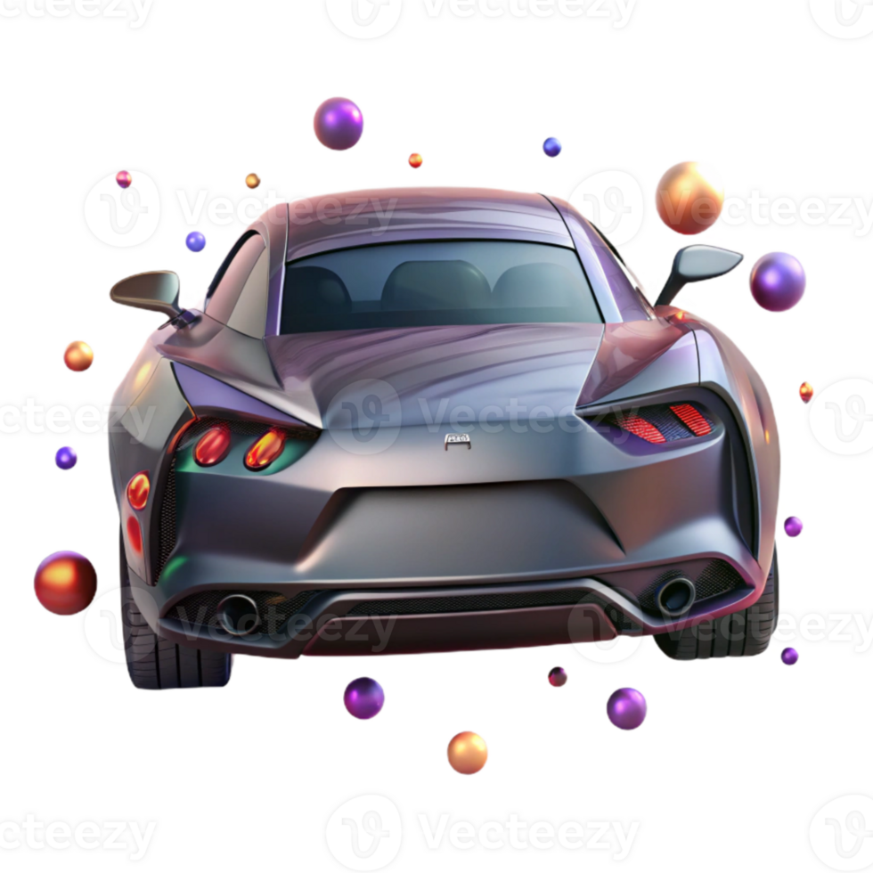 wonderful modern Modern Sports Car Rear View Isolated original png