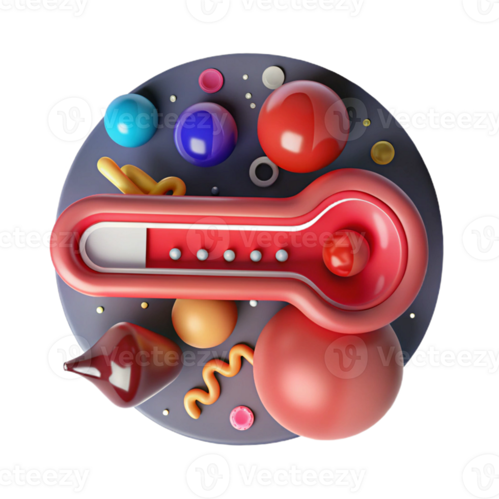 impressive vintage Thermometer Showing High Temperature Red Color Transparent Background exclusive png