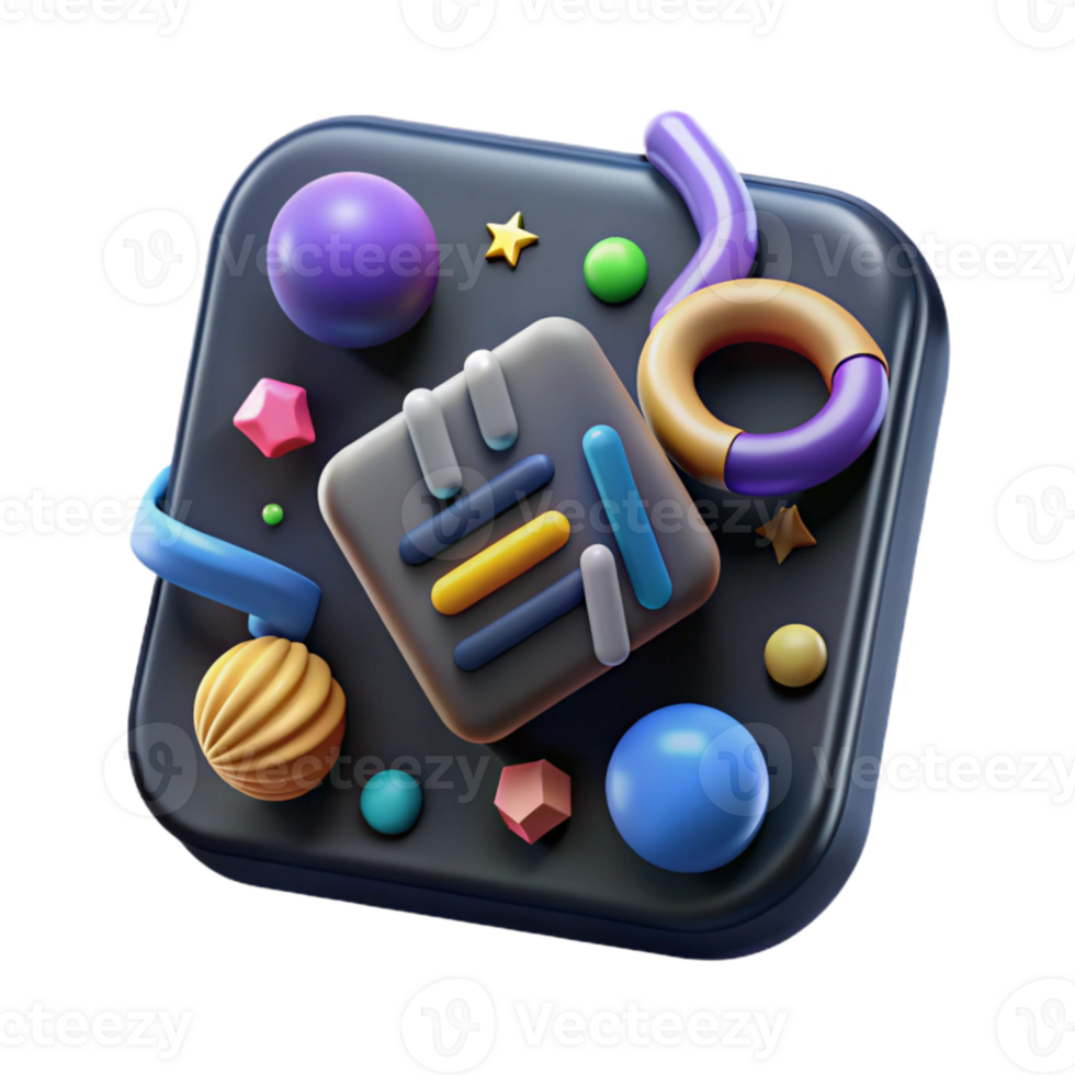 vibrant artistic Genome Mapping Software Icon Transparent Background png