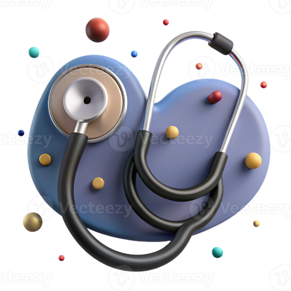 impressive contemporary Stethoscope Close Up Front View Isolated png