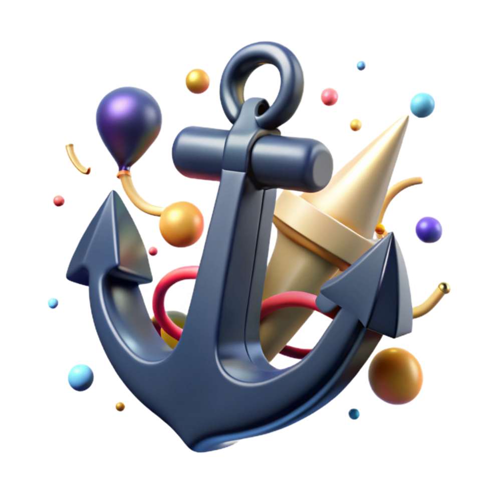 vibrant creative Ship Anchor Side View Cutout genuine png