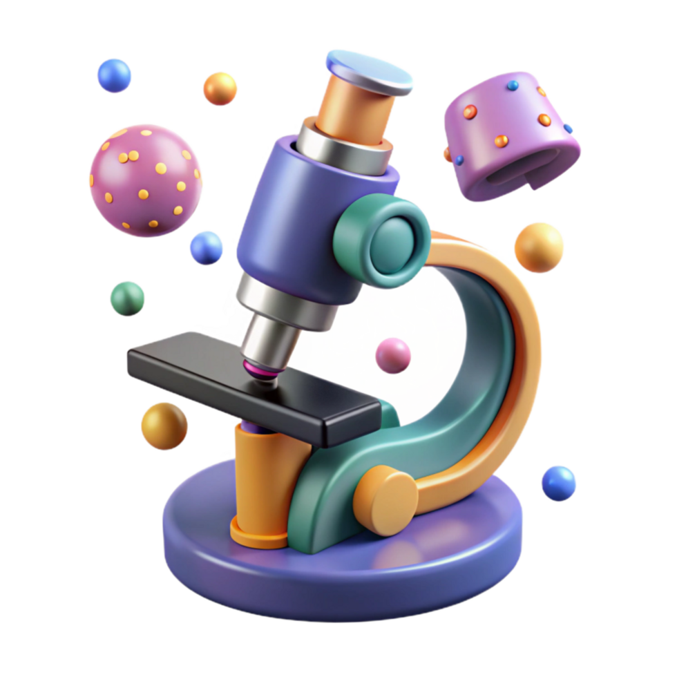 beautiful contemporary Microscope Side View Isolated Element original png