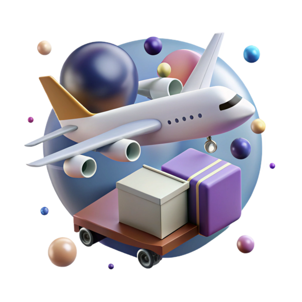 beautiful rustic Cargo Plane in Flight Transparent Background authentic png