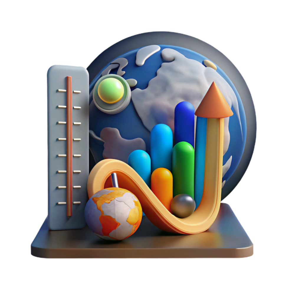 magnificent creative Global Temperature Rise Graph Transparent Background detailed png