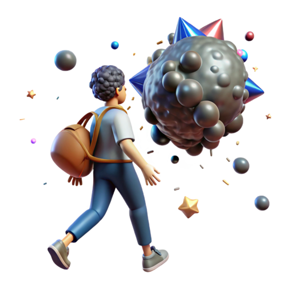 vibrant abstract Person Walking Away From Explosion Transparent Background authentic png