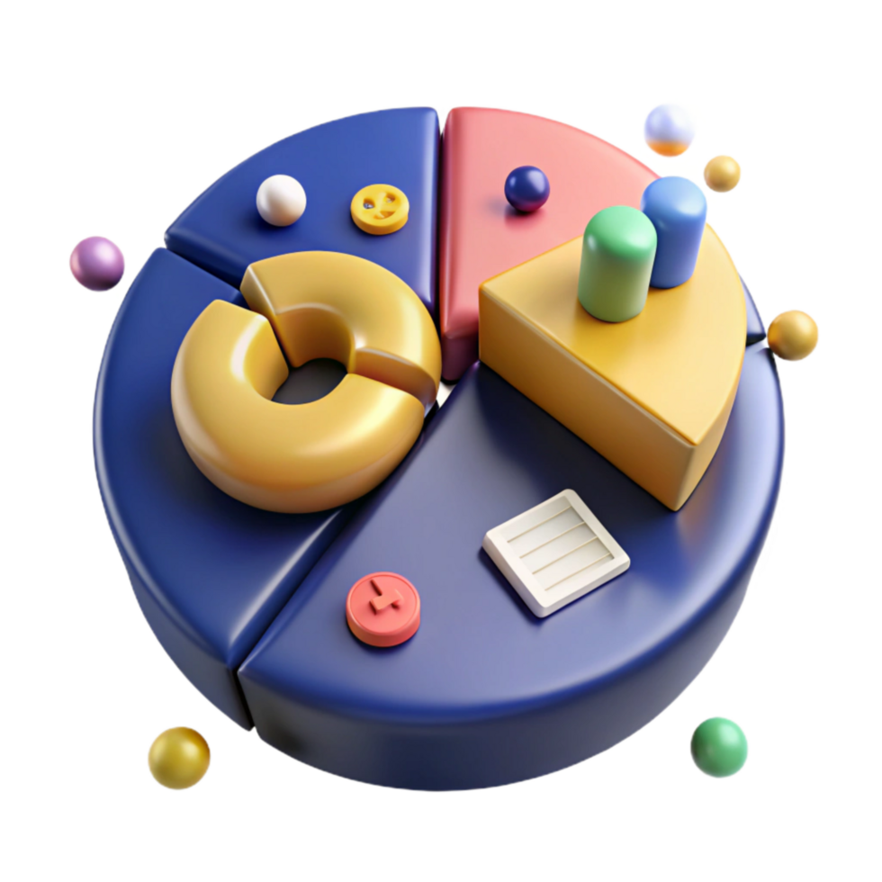 extraordinary rustic Social Media Budget Allocation Pie Chart Isolated png