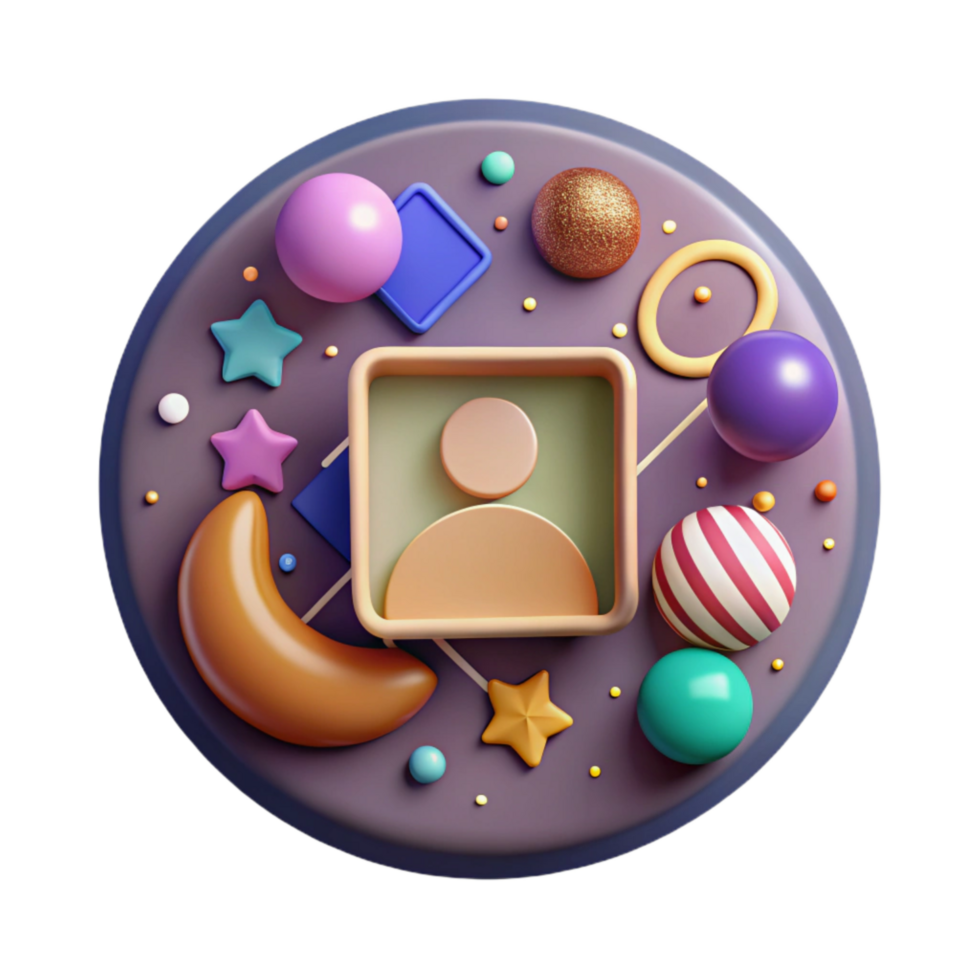 wonderful abstract Social Media Profile Picture Icon Cutout Circular Frame professional png