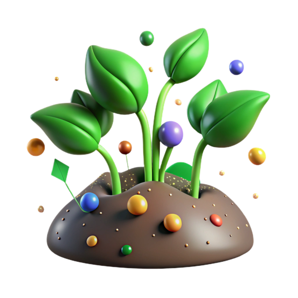 wonderful vintage Green Shoots Growing From Soil Cutout exclusive png