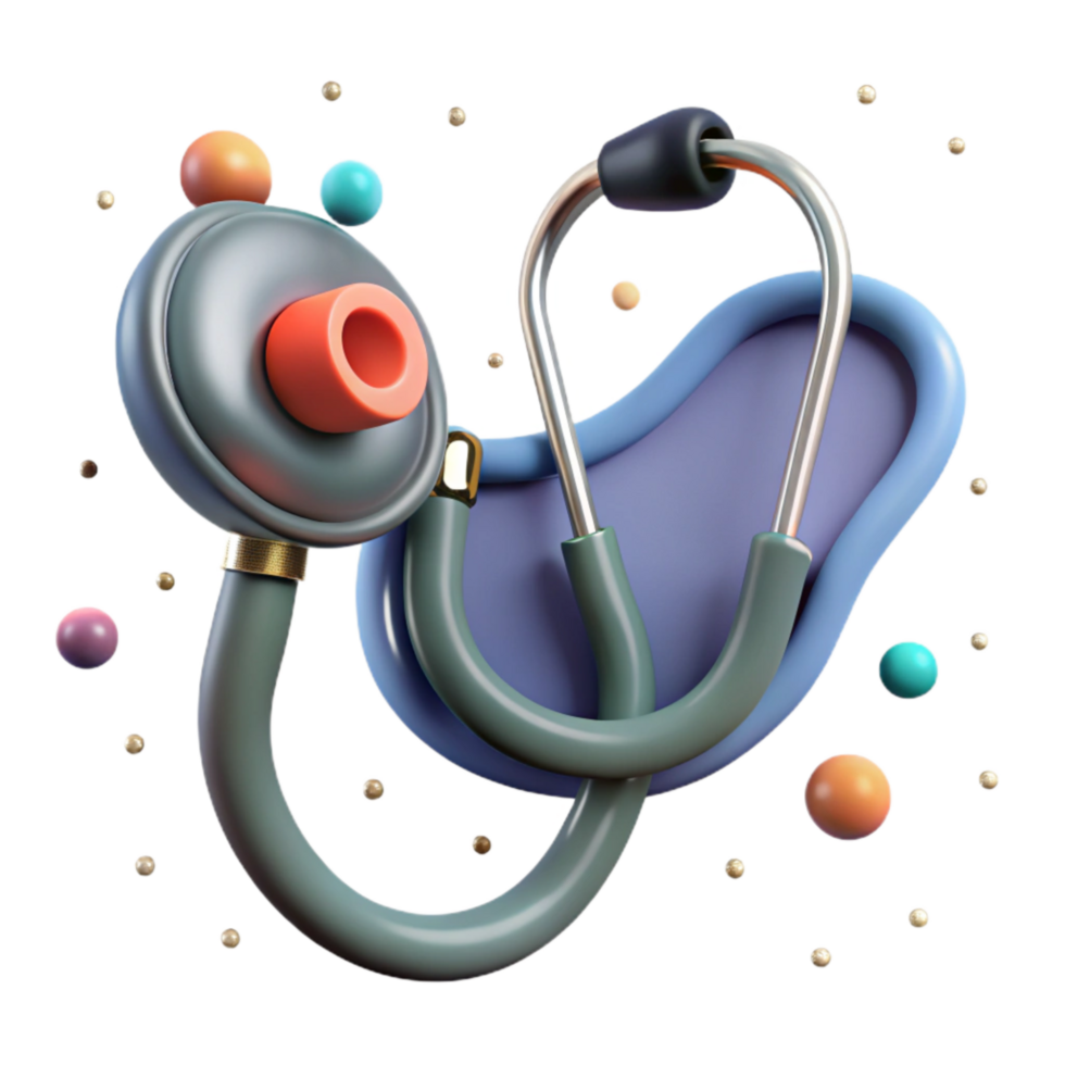 serene contemporary Stethoscope with Ear Tips Isolated Element premium png