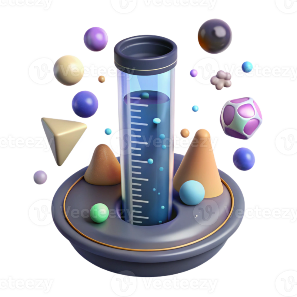 serene vintage Rain Gauge with Water Transparent Background premium png