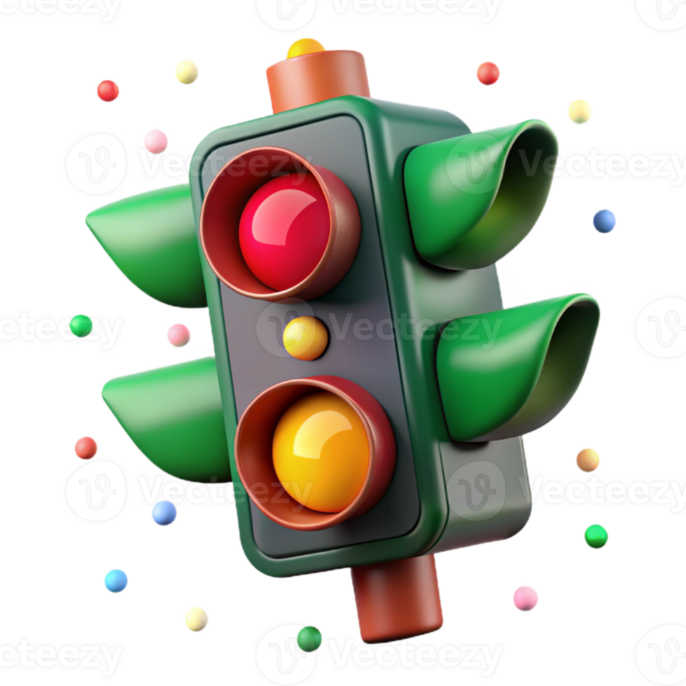 magnificent vintage Traffic Light Green Red Yellow Transparent Background original png