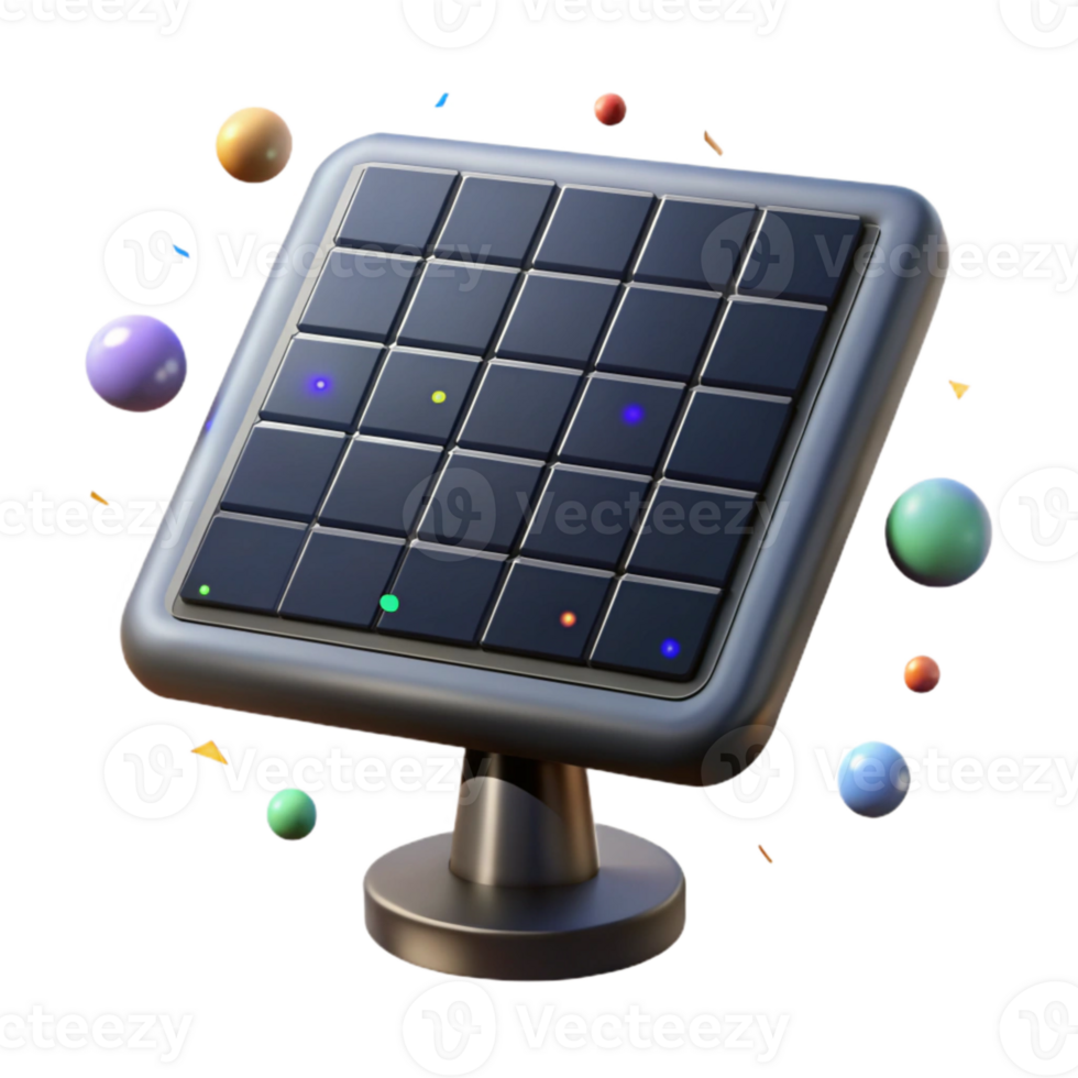 vibrant modern Solar Panel Silhouette Representing Clean Energy Transparent Background original png