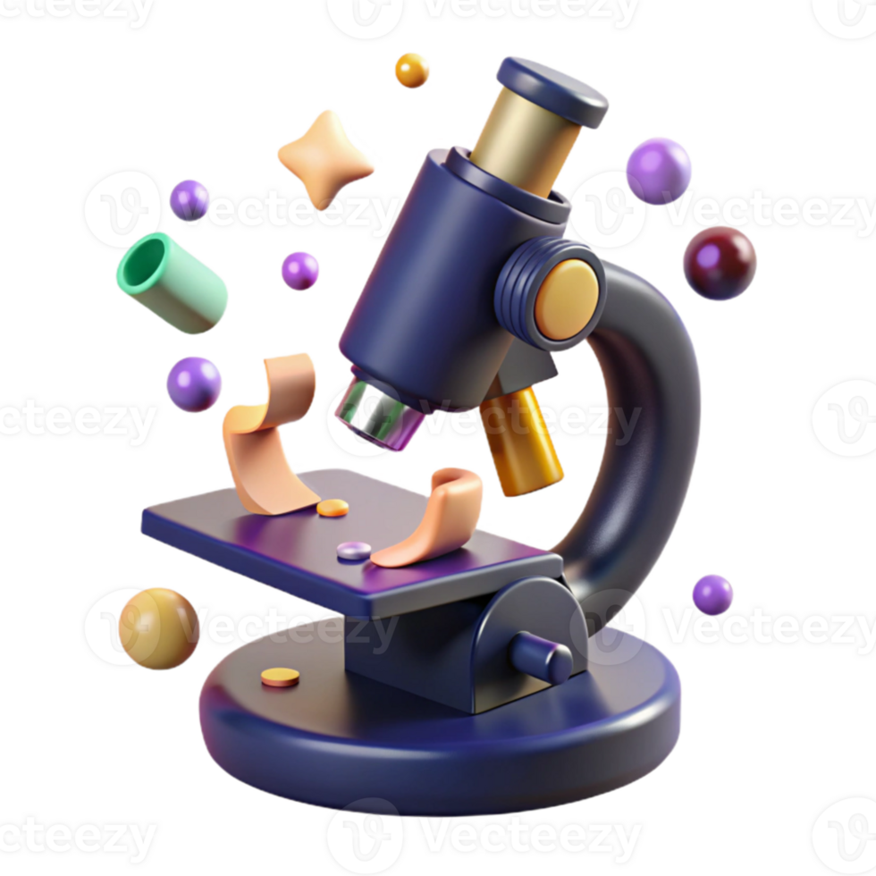 impressive classic Microscope Side View Isolated Element detailed png
