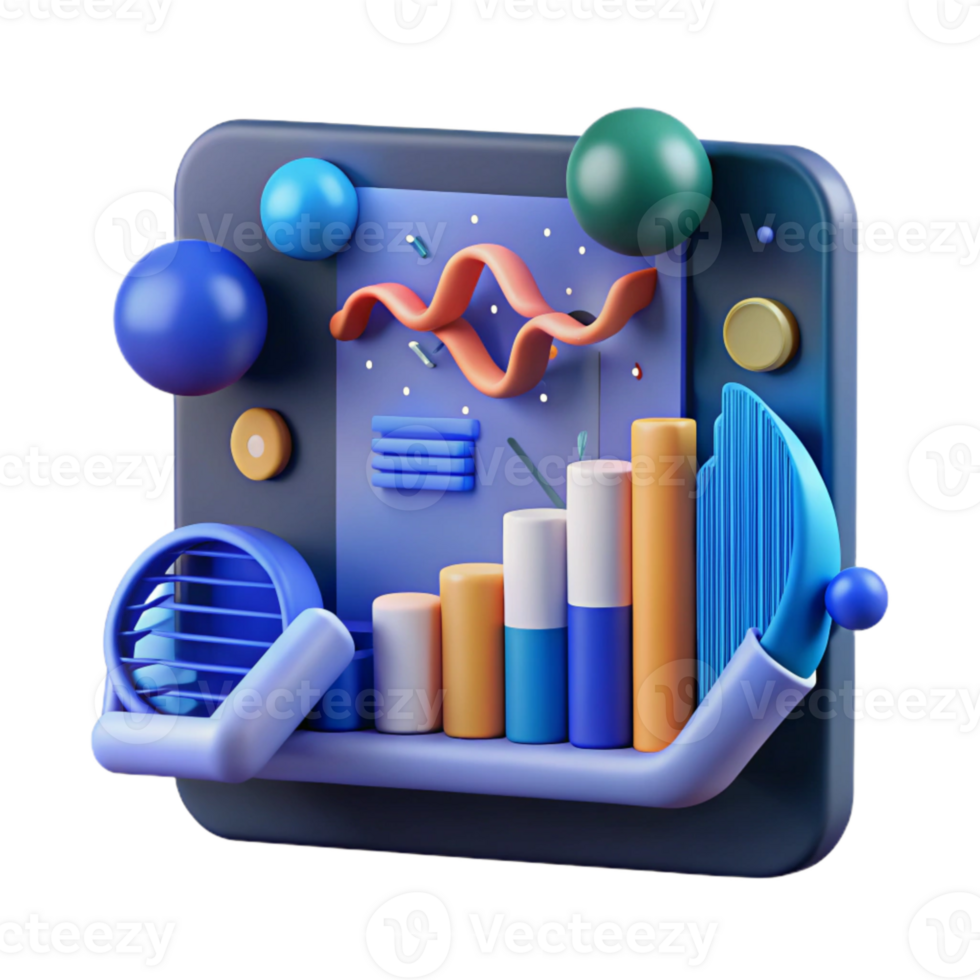 wonderful classic Genome Data Analysis Graph Isolated Blue high resolution png