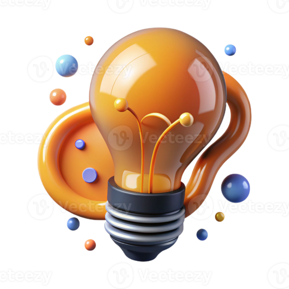 impressive modern Lightbulb Filament Glowing Orange Cutout high quality png