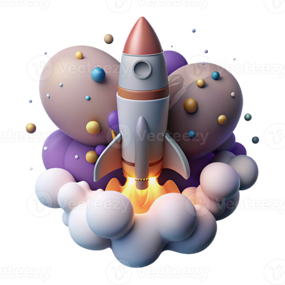 stunning artistic Rocket Launch Plume White Smoke with Transparent Background original png
