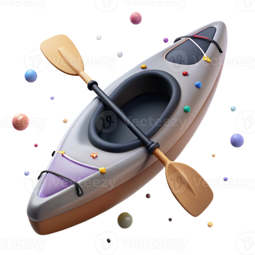beautiful abstract Kayak with Single Seat Cutout exclusive png